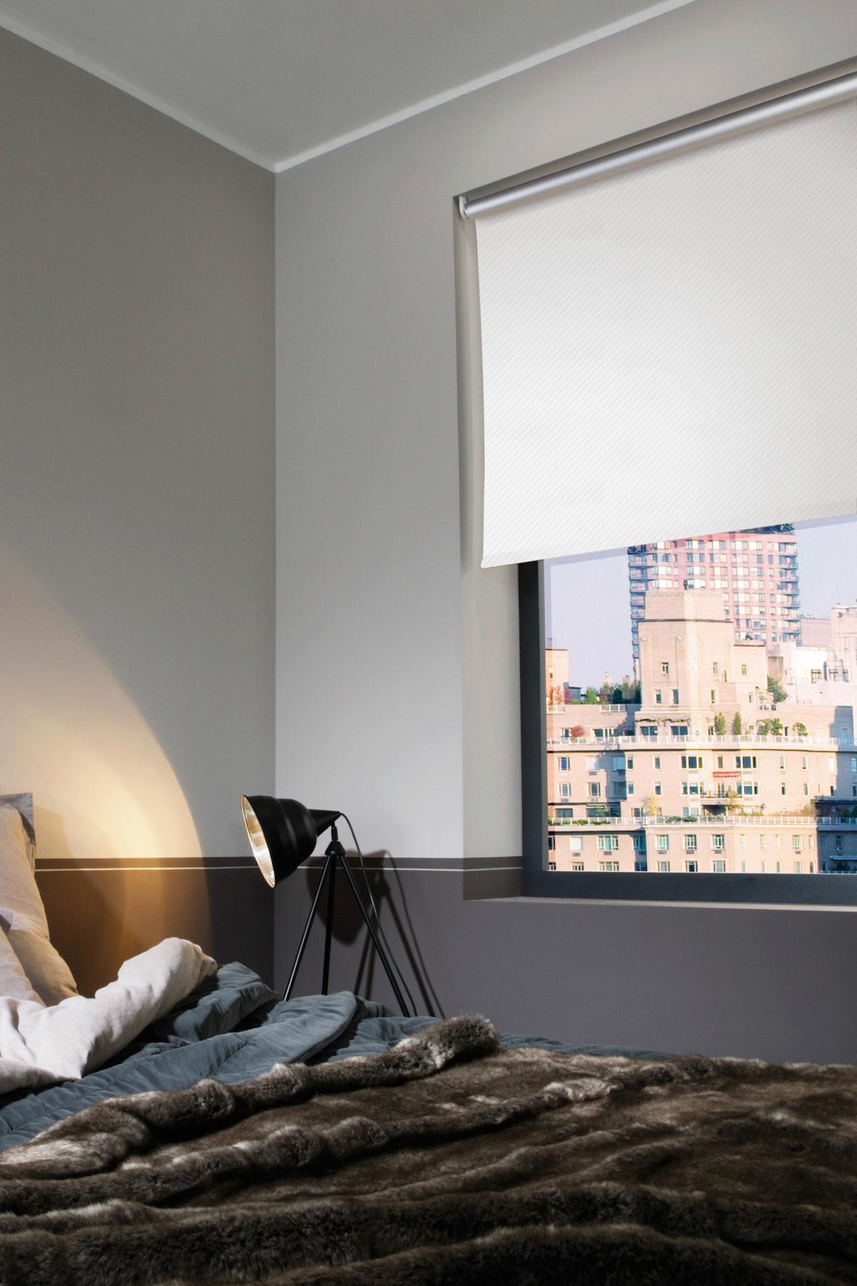 Rollo Win Weiß B: 90 cm - Weiß, Design, Textil (90/210cm) - Homeware