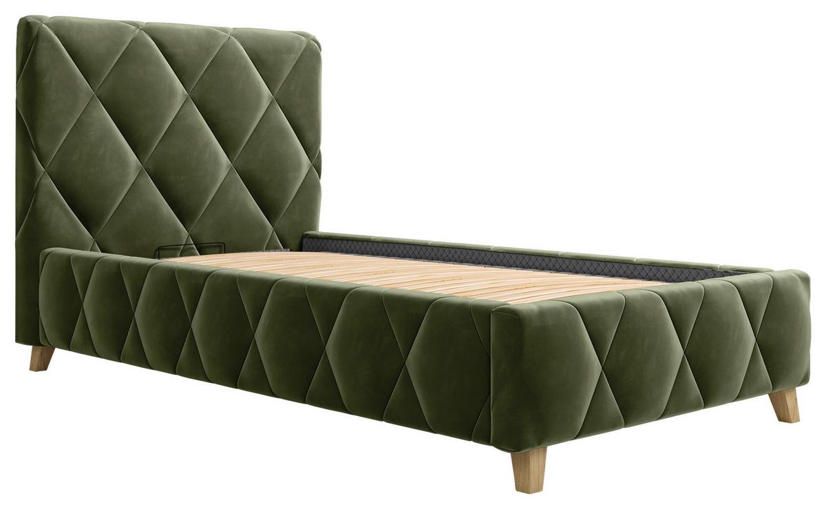 Polsterbett Trivio 100x200 cm Olivgrün - Olivgrün, MODERN, Holz/Holzwerkstoff (100/200cm) - MID.YOU