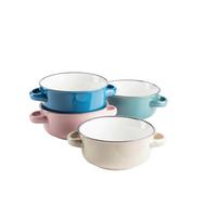 Suppentasse Maila 4--Teilig. Multicolor Rund - Petrol/Altrosa, Basics, Keramik (16,5cm) - Mäser