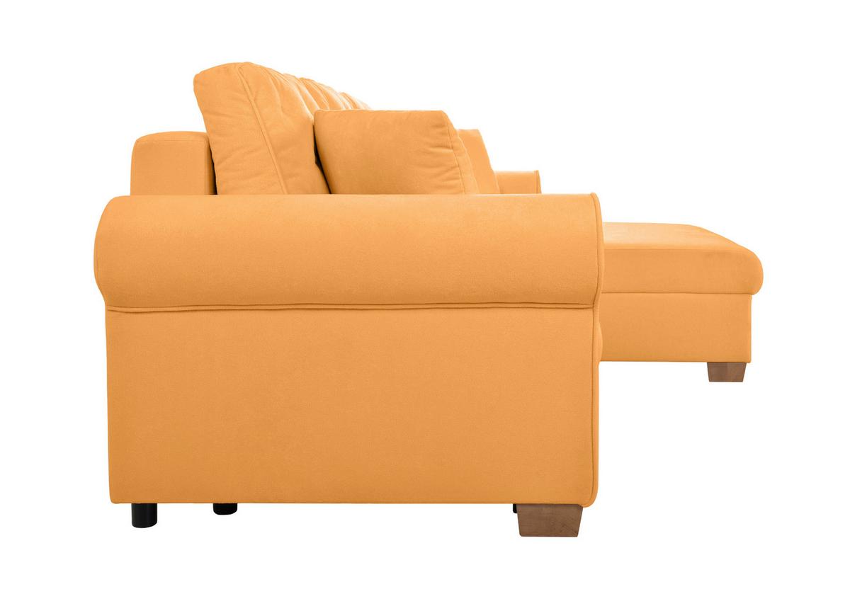 Ecksofa Arles, Gelb 35 S: 266x161 Cm - Gelb/Buchefarben, Design, Textil (266/161cm) - MID.YOU