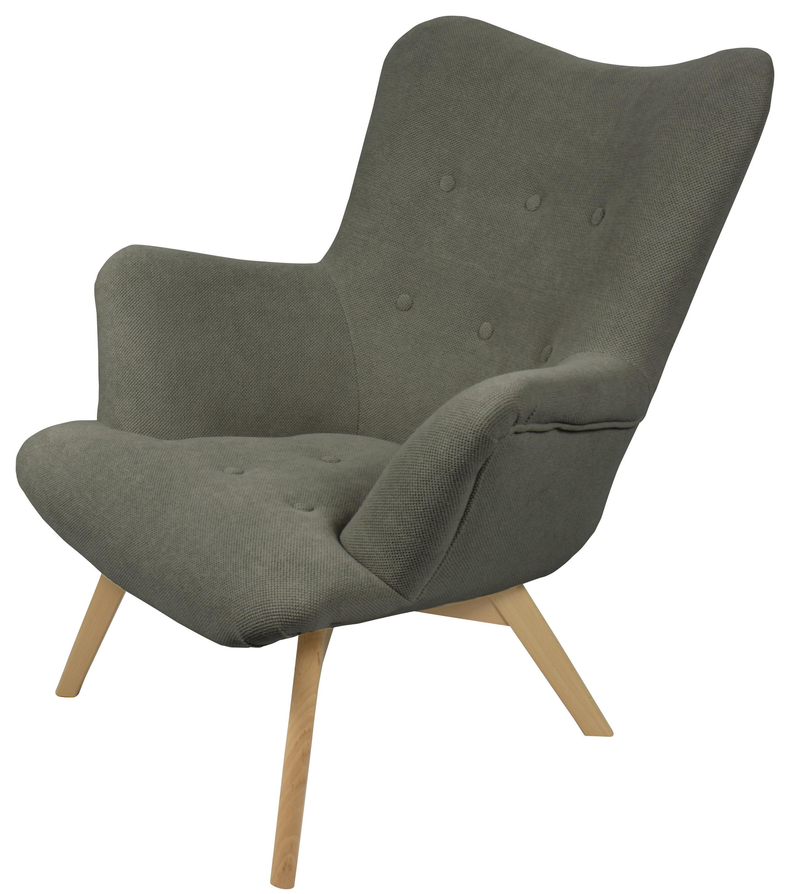 Kreslo Safin, antracitové SAFIN - prírodná farba/antracitová, Modern, drevo/textil (88/92/96cm)