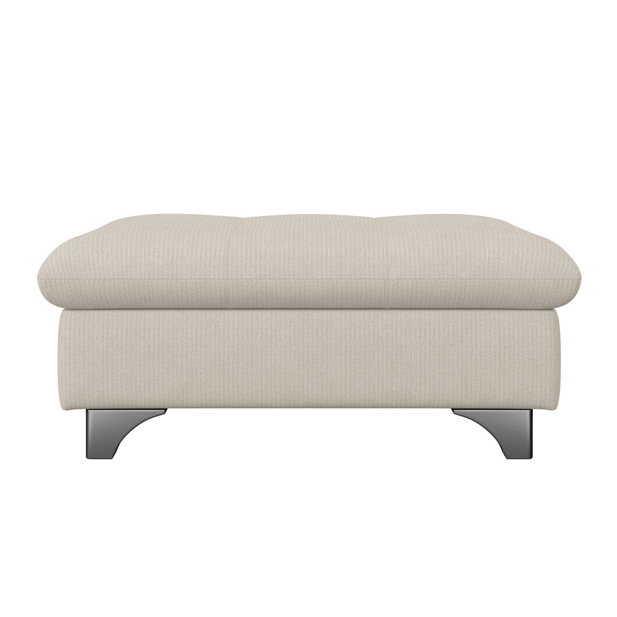 Hocker Gemini Beige,b: 108cm - Chromfarben/Beige, KONVENTIONELL, Textil (108/46/108cm)