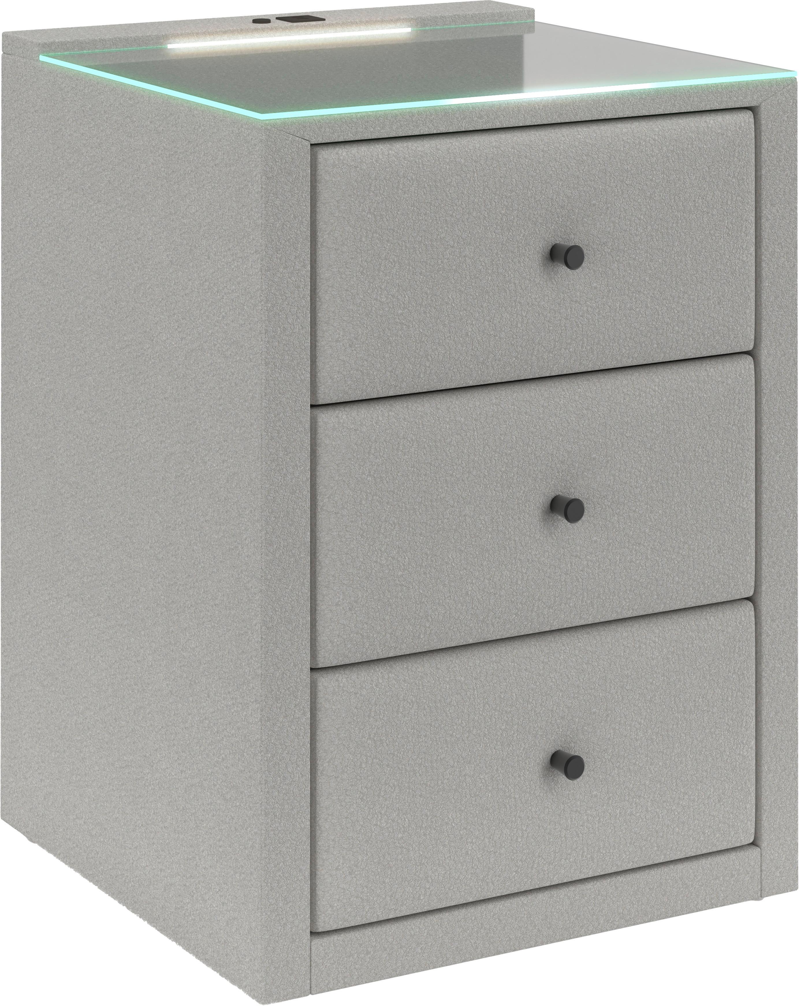 Nachtkästchen Carmen Creme H: 68 Cm - Creme, KONVENTIONELL (52/68/48,5cm) - James Wood