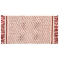 Teppich Vorleger Rot Mit Fransen Iman 70x120 cm - Rot, MODERN, Textil (70/120cm) - Ondega