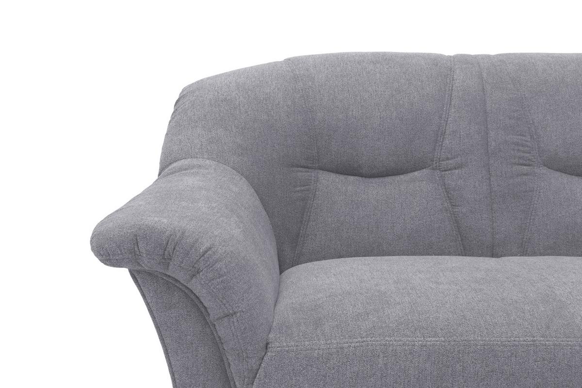 Ecksofa m. Schlaffunktion Sarafina Dunkelgrau 232x146 cm - Dunkelgrau/Schwarz, KONVENTIONELL, Textil (232/146cm) - MID.YOU