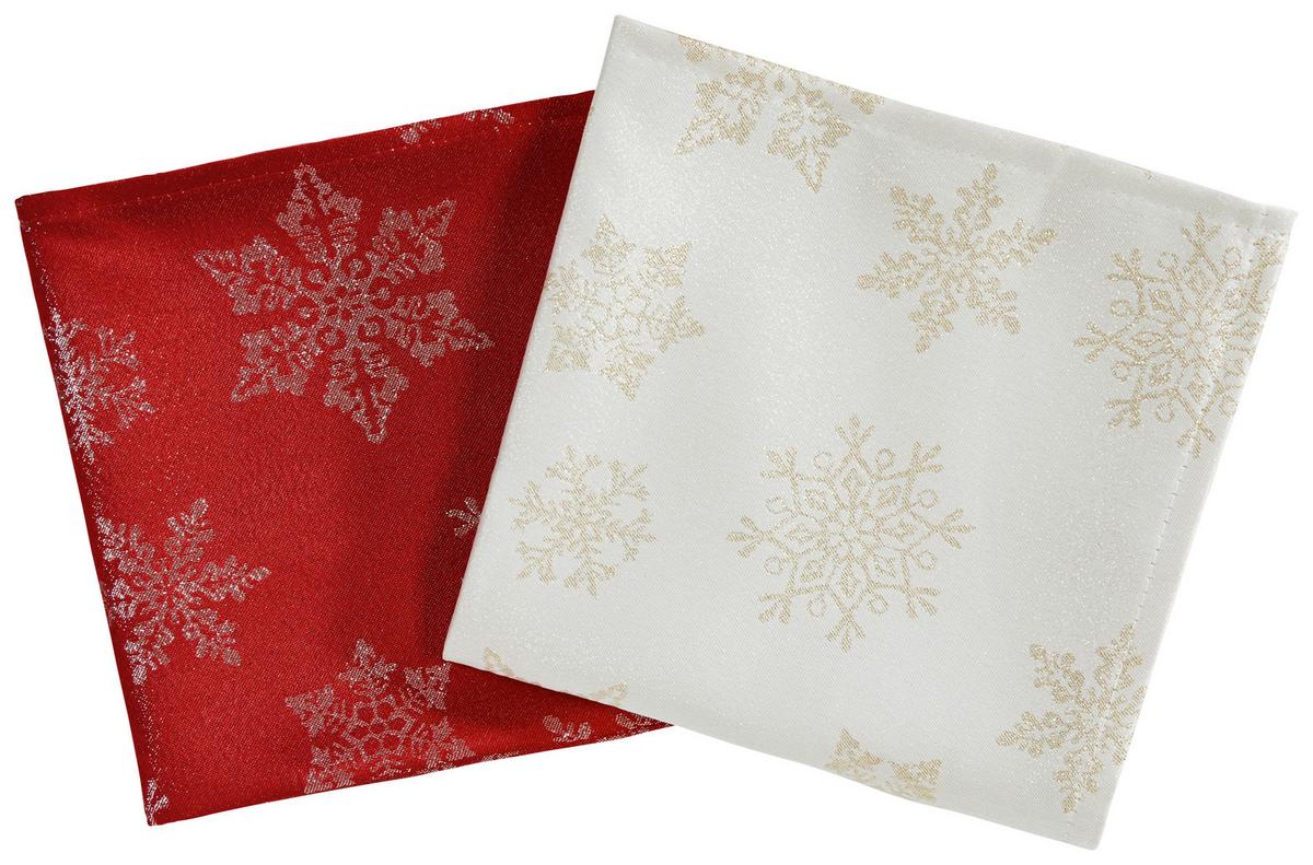 Asztalterítő Gabriela Kb. 80/80cm - piros, Konventionell, textil (80/80cm) - Ondega