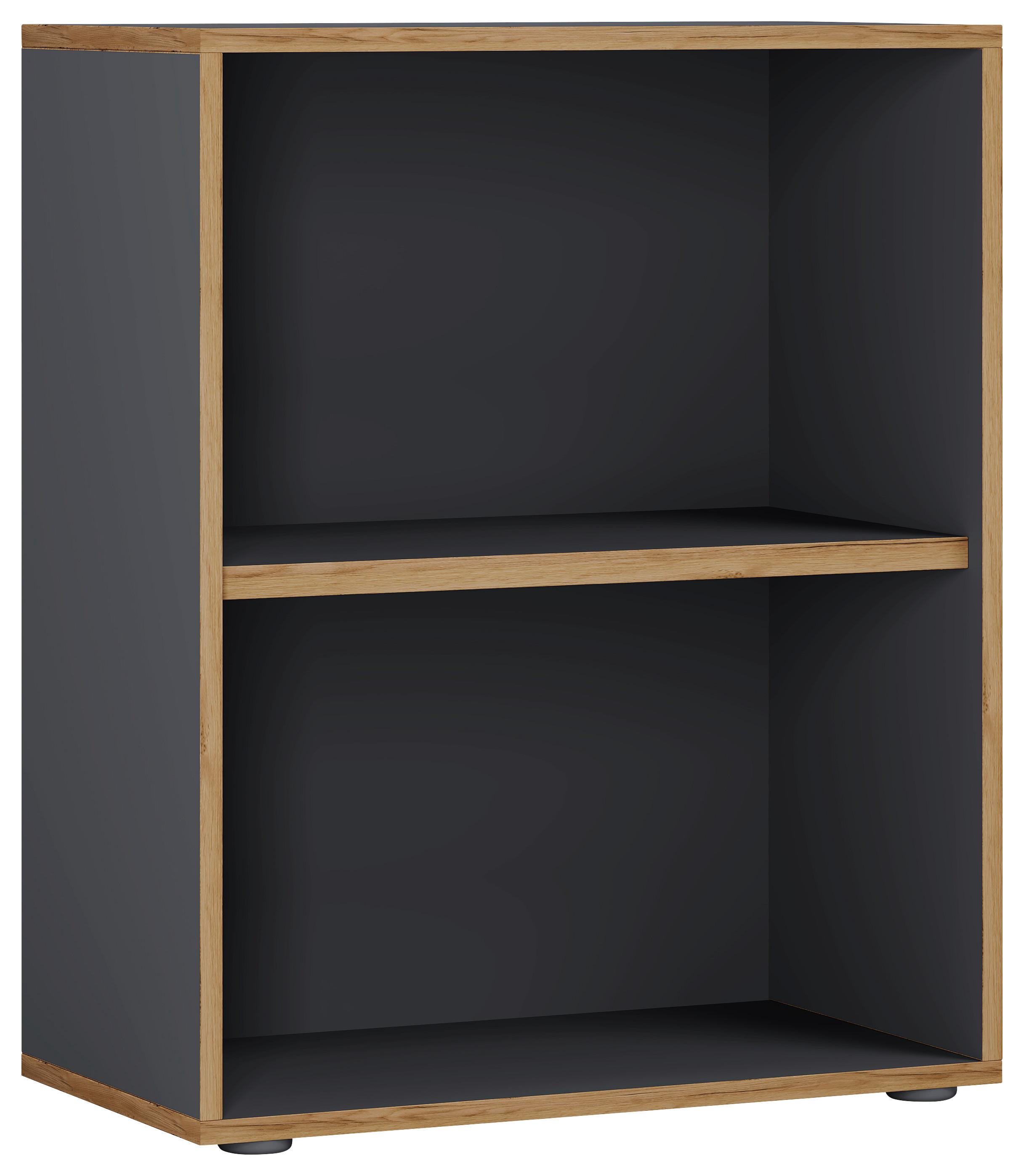 Regal Salia Anthrazit, Honigeiche B: 60 cm - Honigeiche/Anthrazit, Design, Holzwerkstoff (60/74/33cm) - P & B