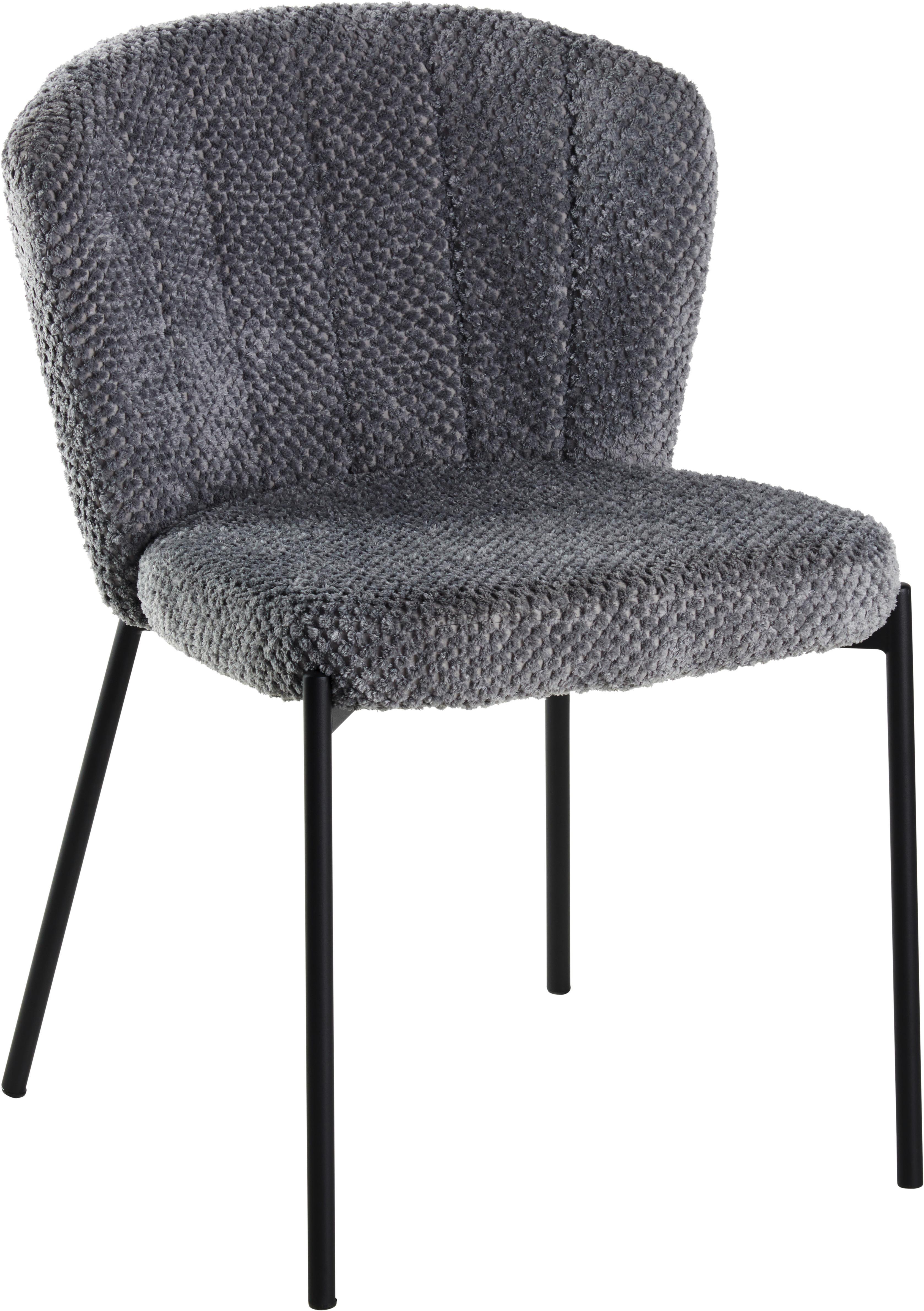 Stuhl Paris - Schwarz/Grau, LIFESTYLE, Holz/Textil (55/79/59cm) - Livetastic