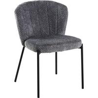STUHL PARIS - Schwarz/Grau, LIFESTYLE, Holz/Textil (55/79/59cm) - Livetastic
