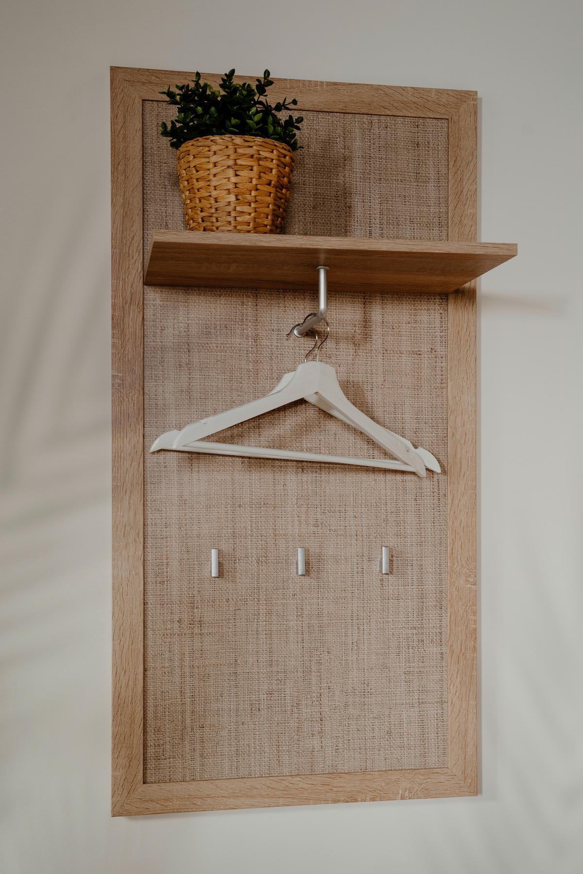 Garderobenpaneel Bali Eiche Dekor Mit Hutablage B: 55 Cm - Eichefarben, Basics, Holzwerkstoff (55/110/30cm) - MID.YOU