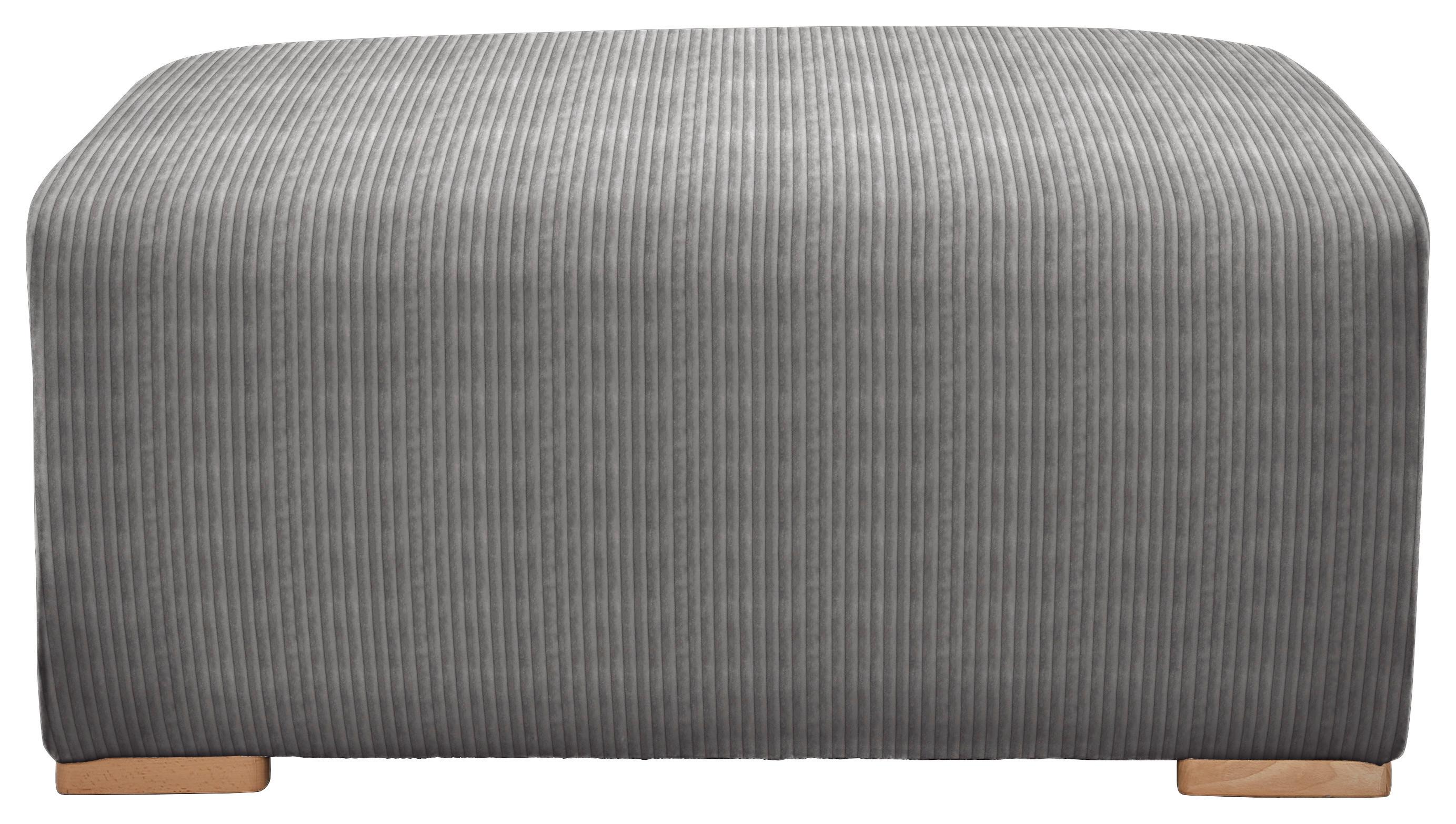 Hocker Vouge Grau BxHxT: 101x44x92 cm - Buchefarben/Grau, KONVENTIONELL, Textil (101/44/92cm) - Livetastic