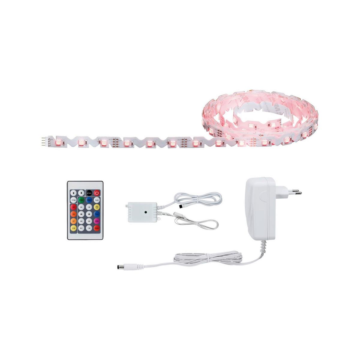 Led-streifen Farbwechsler L: 3 M Stufenverstellbar - Weiß, Design, Kunststoff (300/1,3/0,2cm) - Paulmann