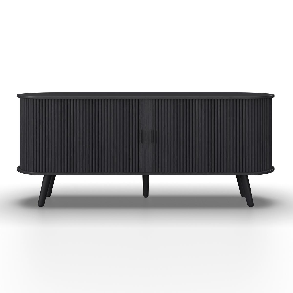 Komoda ENNIO čierna - čierna, Modern, drevo/kompozitné drevo (160/80/40cm) - Bessagi Home