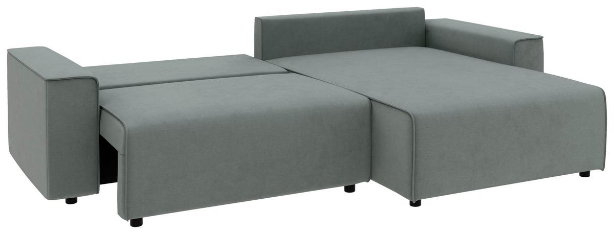 Ecksofa Chance, Grau S: 265x164 cm - Schwarz/Grau, MODERN, Textil (265/164cm) - Trendmanufaktur