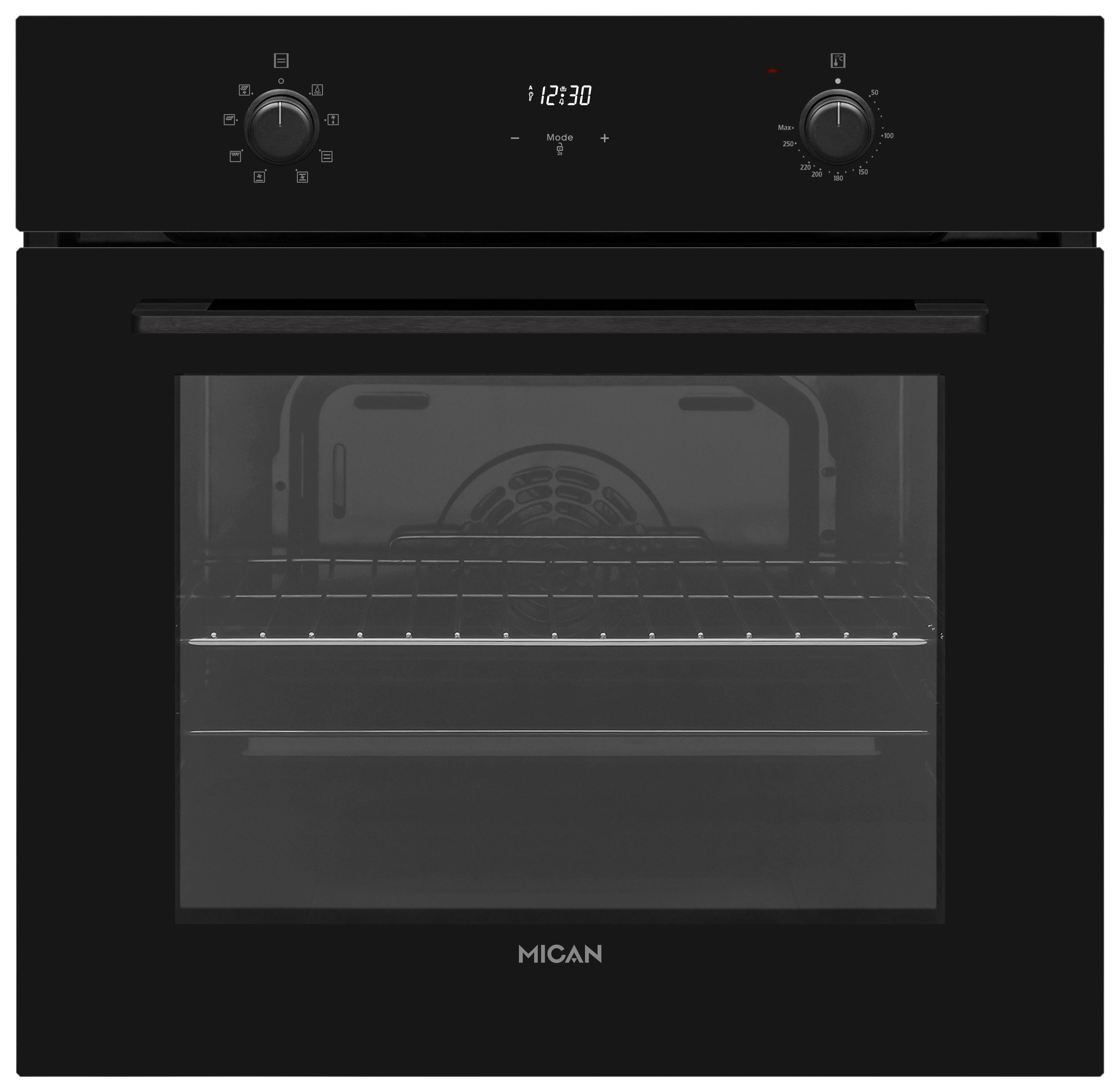 Einbaubackofen Boahsd65 - Schwarz, Basics, Glas/Metall (59,5/59,5/57cm) - Mican