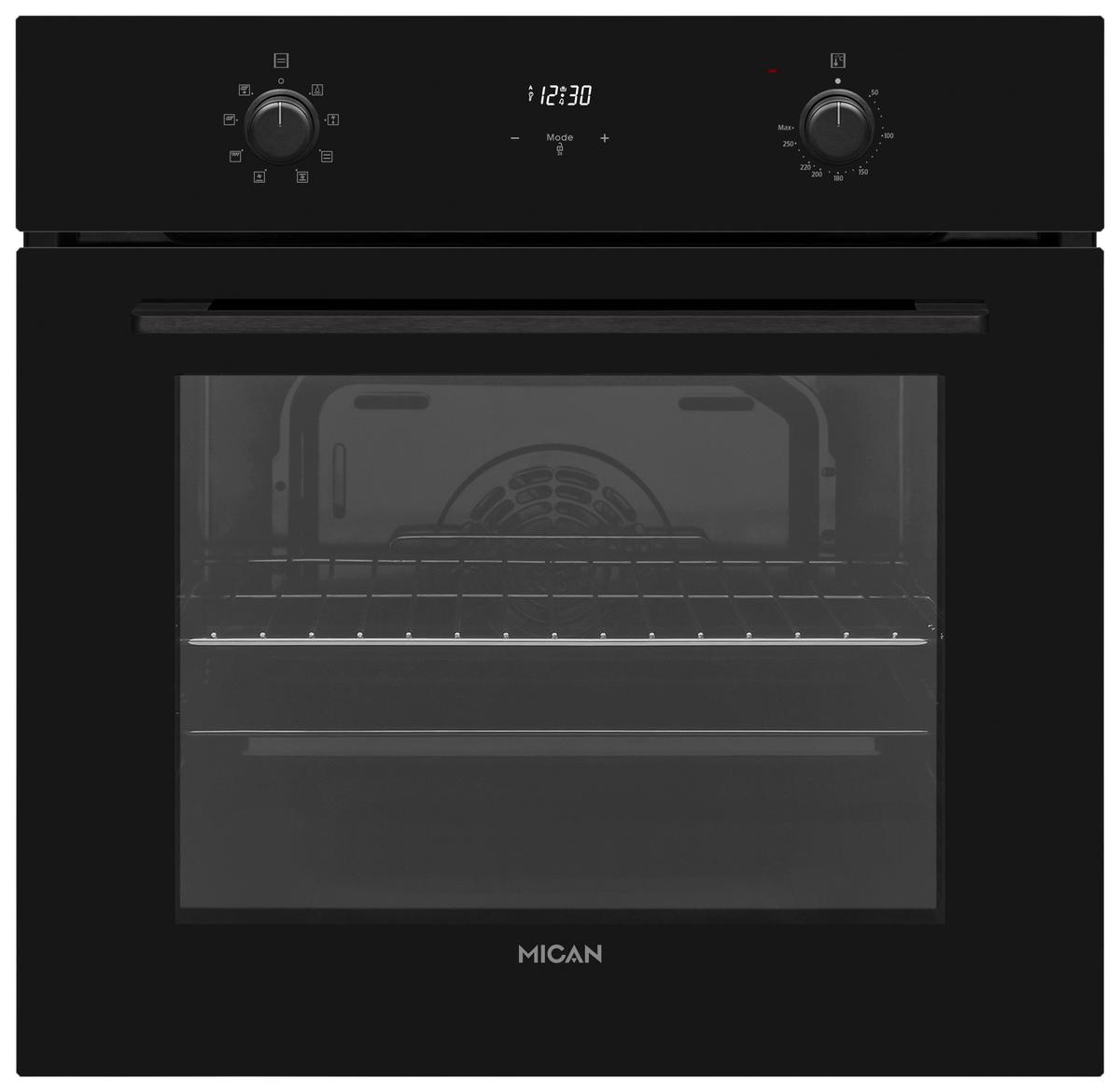 Einbaubackofen Boahsd65 - Schwarz, Basics, Glas/Metall (59,5/59,5/57cm) - Mican