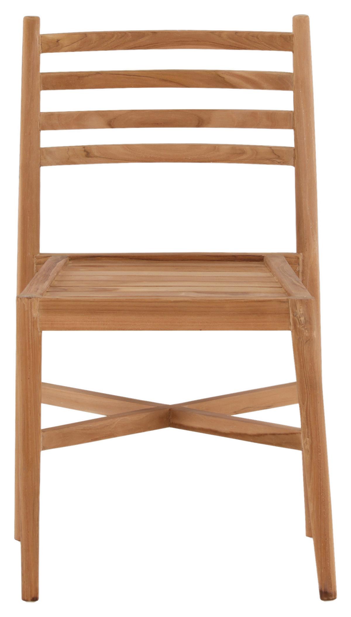 Gartensessel Stapelbar Kenya Teakholz - Teakfarben, KONVENTIONELL, Holz (50/81/52cm) - Gardenson