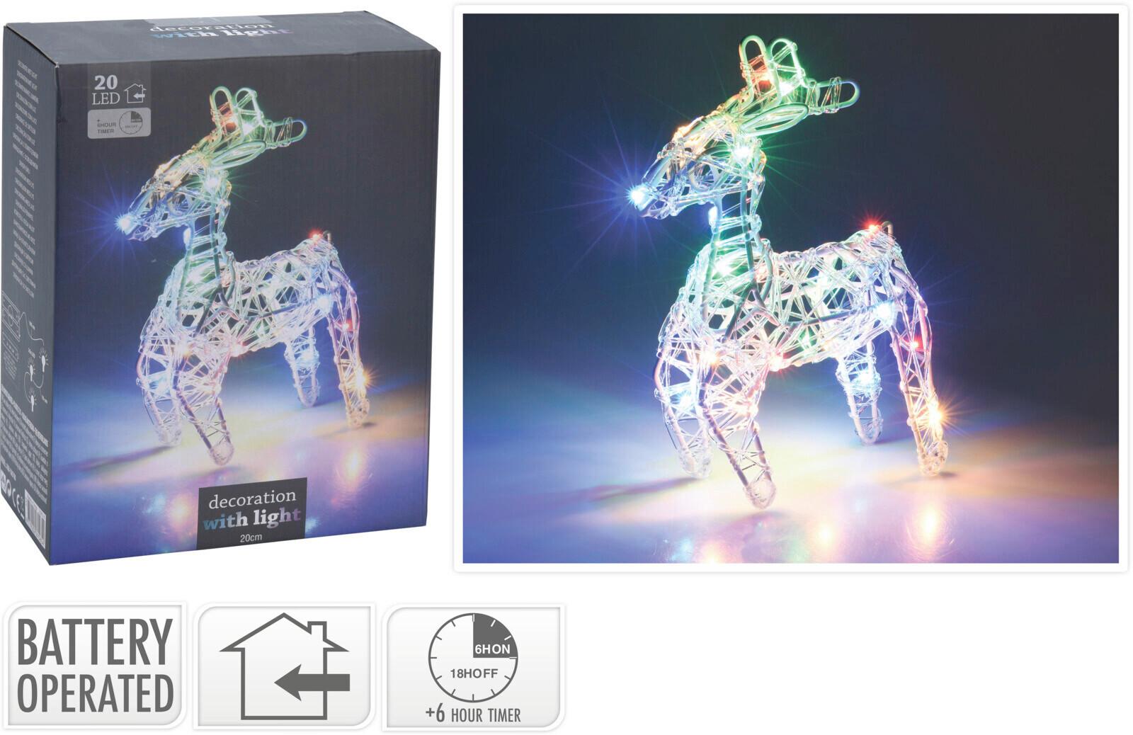 Led Díszlámpa Rénszarvas - (16/8/21cm)