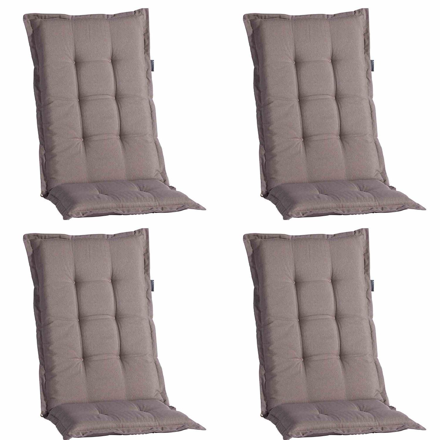 Hochlehner Auflage 4-tlg. 50x8x123cm Taupe - Taupe, KONVENTIONELL, Textil (50/8/123cm) - Ambia Garden