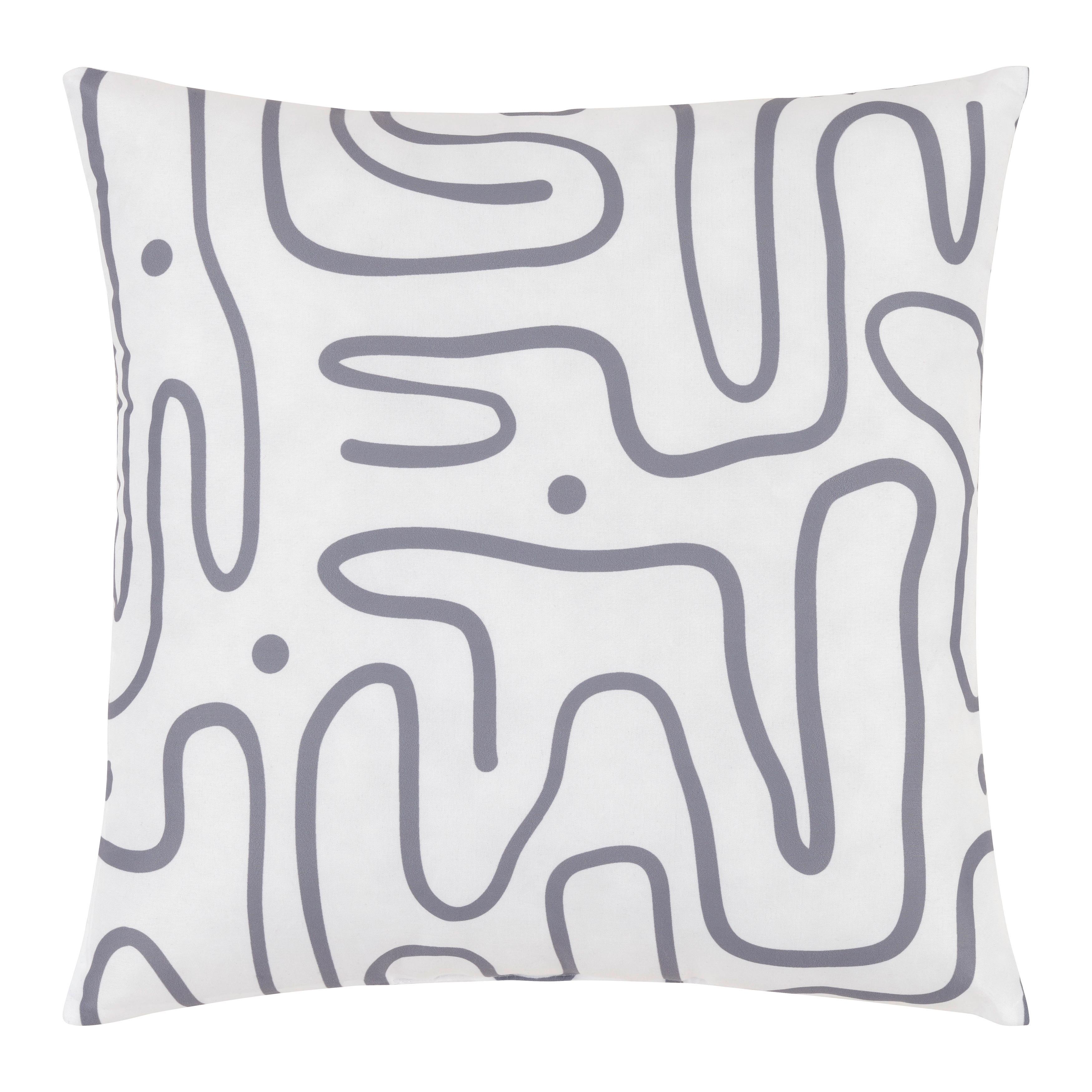 DEKORAČNÍ POLŠTÁŘ BETTY - šedá/bílá, Konvenční, textil (40/40cm) - Mömax