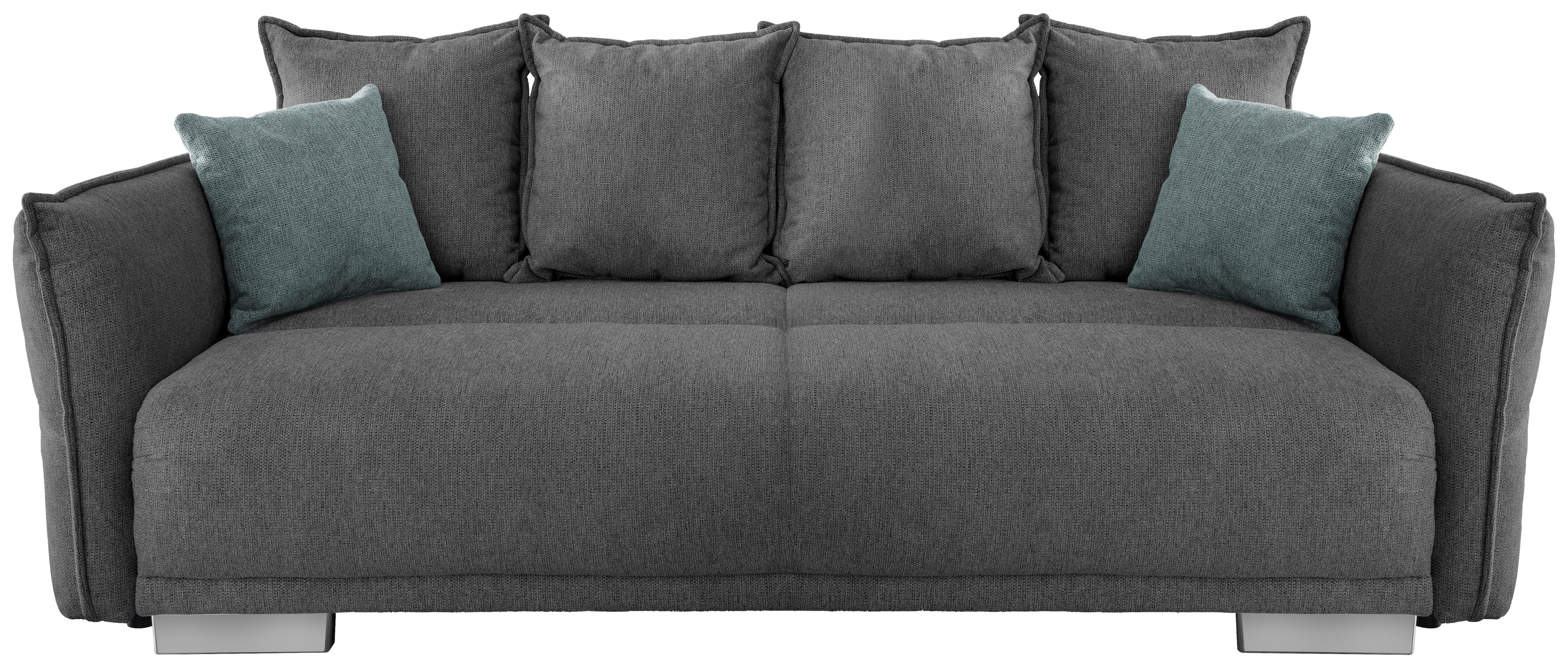 Bigsofa Pera, Anthrazit B: 242 cm - Chromfarben/Anthrazit, MODERN, Textil (242/71/90/131cm) - Livetastic