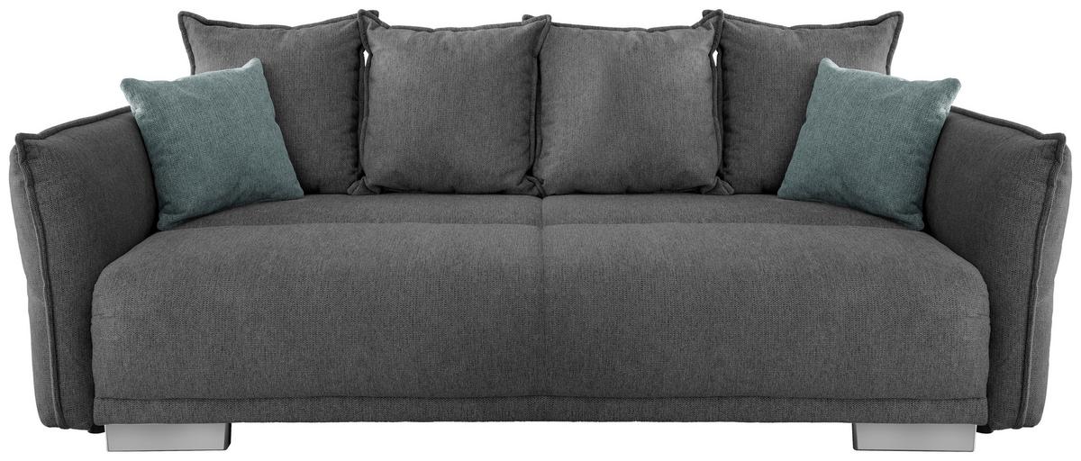 Bigsofa Pera, Anthrazit B: 242 cm - Chromfarben/Anthrazit, MODERN, Textil (242/71/90/131cm) - Livetastic