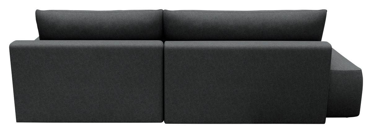 Eckschlafsofa Graphitfarben S: 253x167 cm - Schwarz/Graphitfarben, MODERN, Textil (253/167cm) - Trendmanufaktur