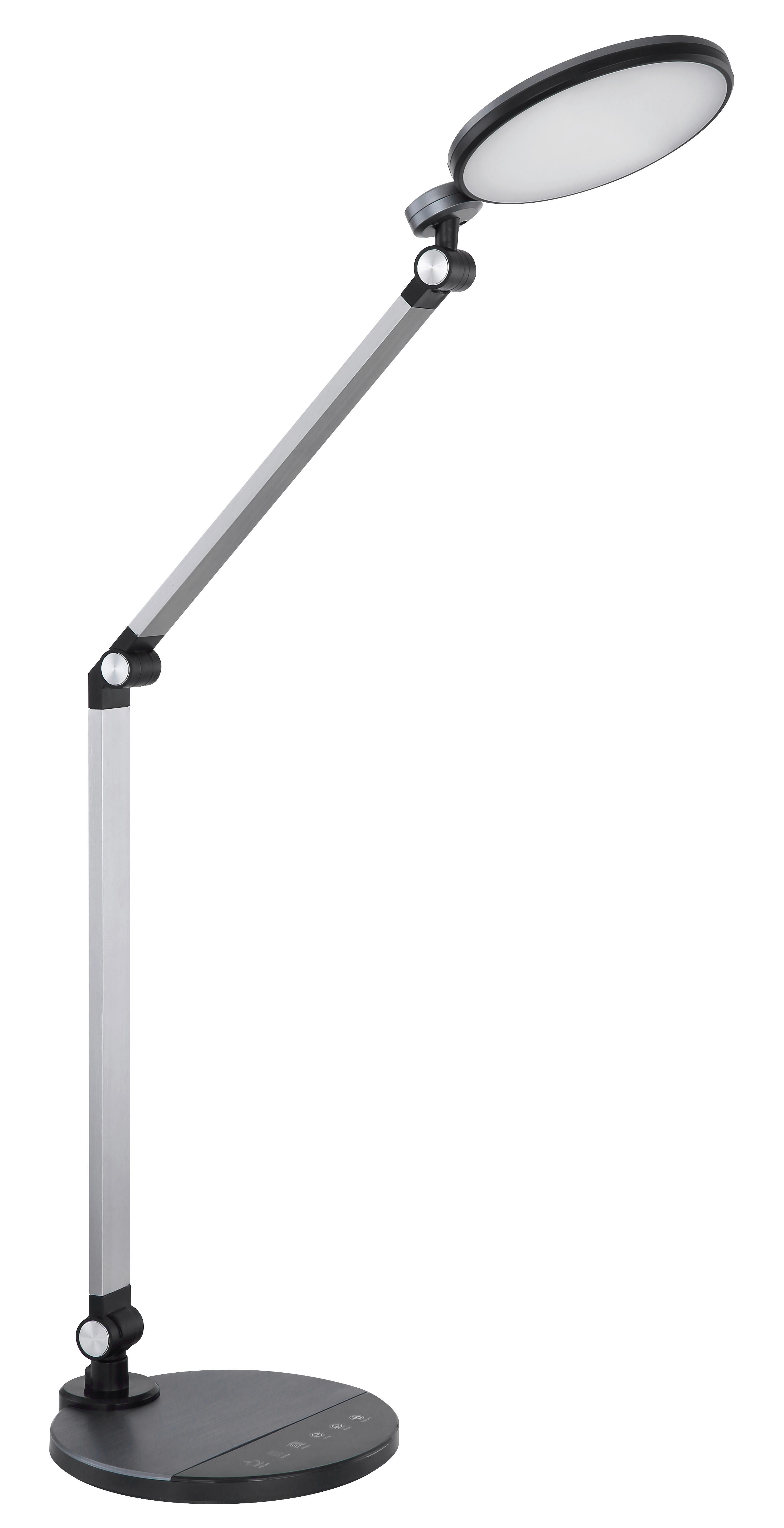 LED-Schreibtischlampe dimmbar Schwarz/Alufarben, Touch