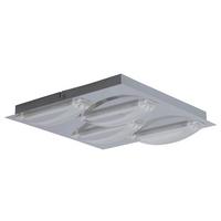 LED-Deckenleuchte Chur L: 30 cm Quadratisch - Chromfarben, Basics, Kunststoff/Metall (30/5cm) - Näve