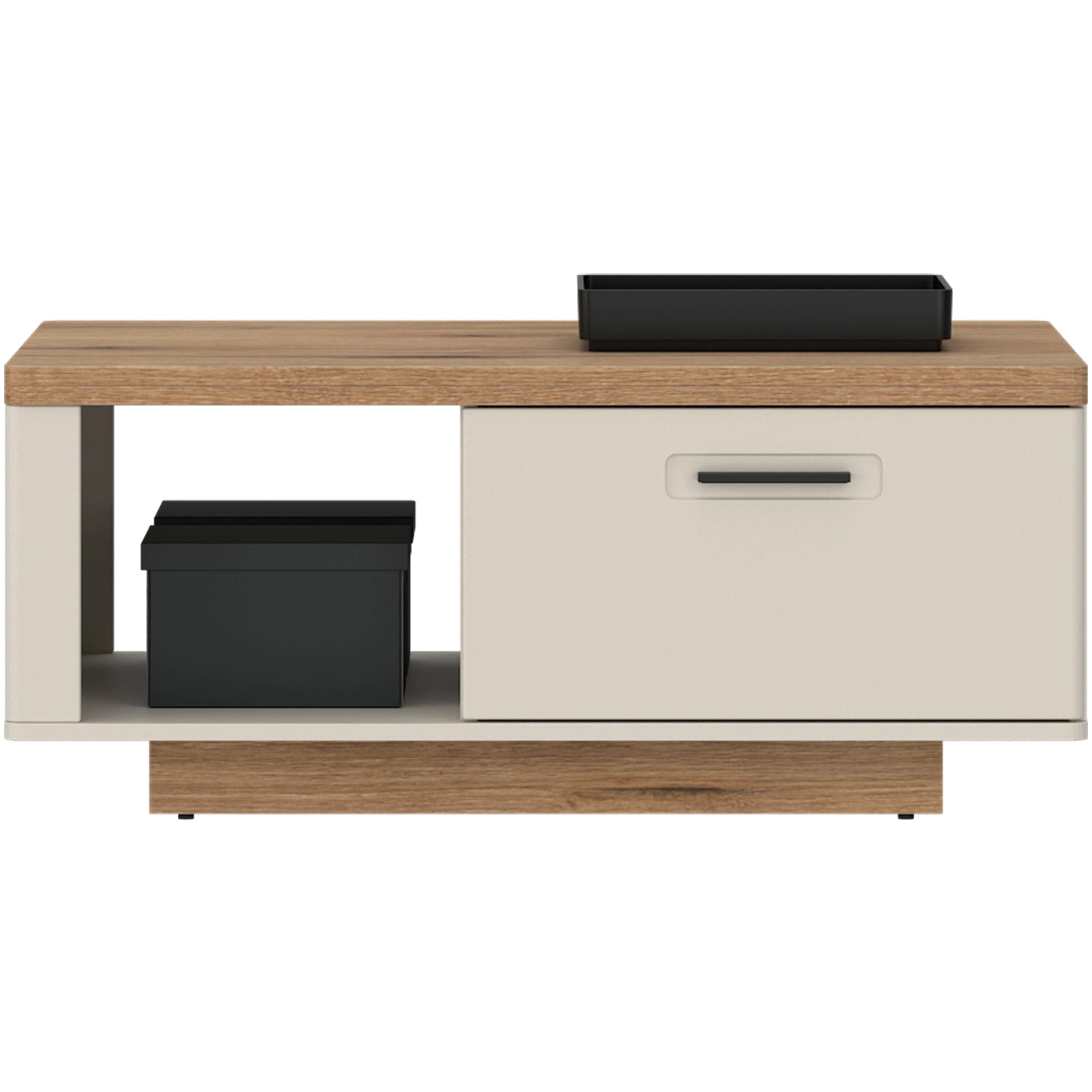 Couchtisch Modena Eiche Dekor/Kaschmir B: 100cm - Kaschmir/Eichefarben, Basics, Holzwerkstoff/Kunststoff (100/43/62cm) - Hom`in