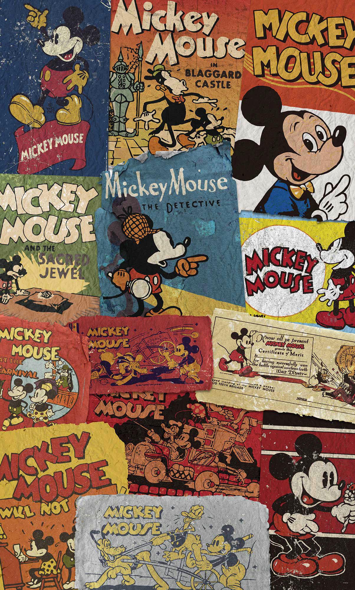 Vliestapete Mickey Billboard - Multicolor, Basics (120/200cm) - Komar