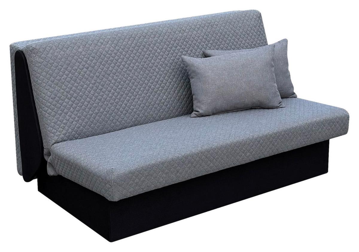 Kanapéágy Cadiz New - világosszürke/fekete, Romantik / Landhaus (160/115/90cm)