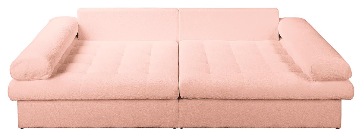 Bigsofa Naomi Rosa B: 284 Cm - Schwarz/Rosa, Design, Textil (284/94/148cm) - Livetastic