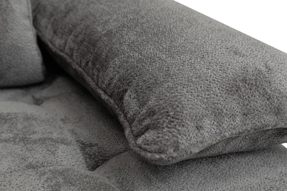 Schlafsofa Perla Graphitfarben B: 203 cm - Schwarz/Graphitfarben, KONVENTIONELL, Textil (203/94/96cm)
