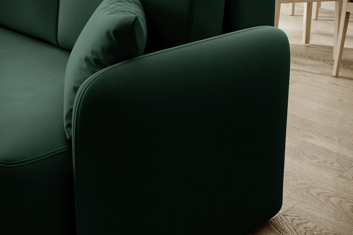 Ecksofa Hadson Grün S: 150x206 Cm - Schwarz/Grün, Design, Textil (150/206cm) - P & B