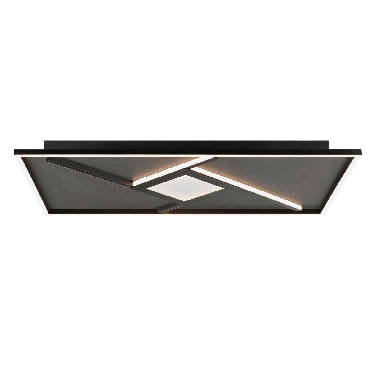 Led-deckenleuchte Hardy Schwarz B: 71 Cm - Schwarz, Design, Kunststoff/Textil (4,7/71/41cm) - Brilliant
