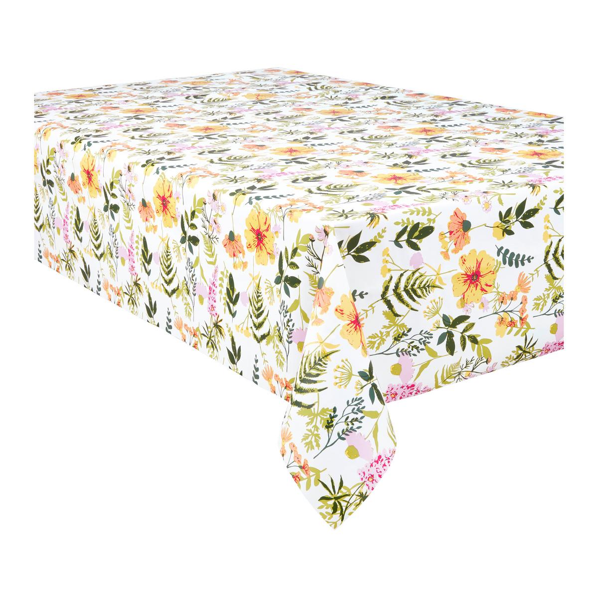 Ubrus Petra, 140/240cm,zelena,žlutá - bílá/růžová, Konvenční, textil (140/240cm) - Modern Living