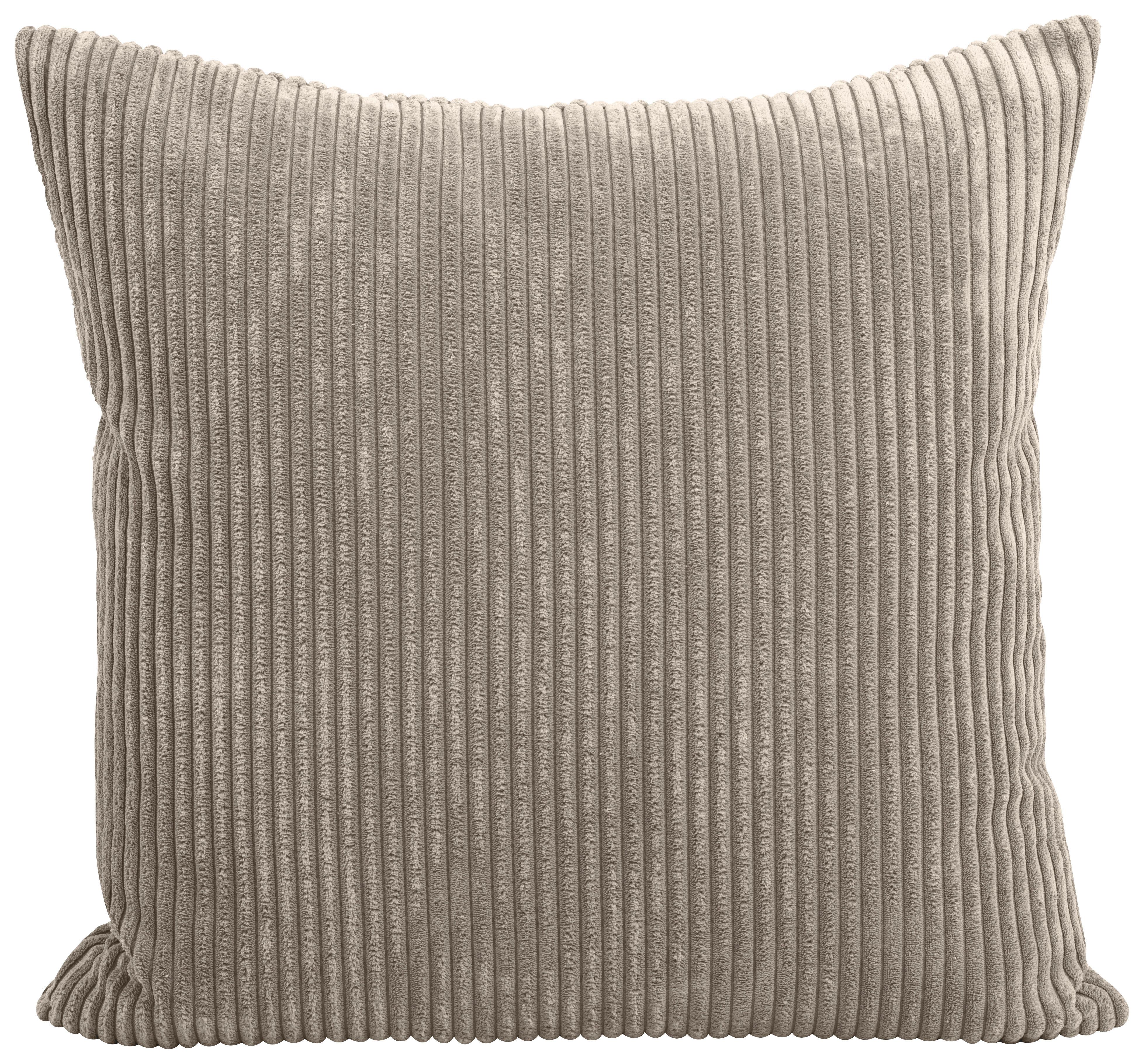 Zierkissen Lenata 55x55 cm Cord Taupe - Taupe, Design, Textil (55/55cm) - Max Winzer