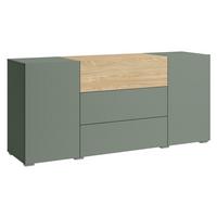 Sideboard 150cm Berlin 150 Salbeigrün/Eichefarben - Eichefarben/Salbeigrün, Design, Holzwerkstoff (150/68/38,5cm) - P & B