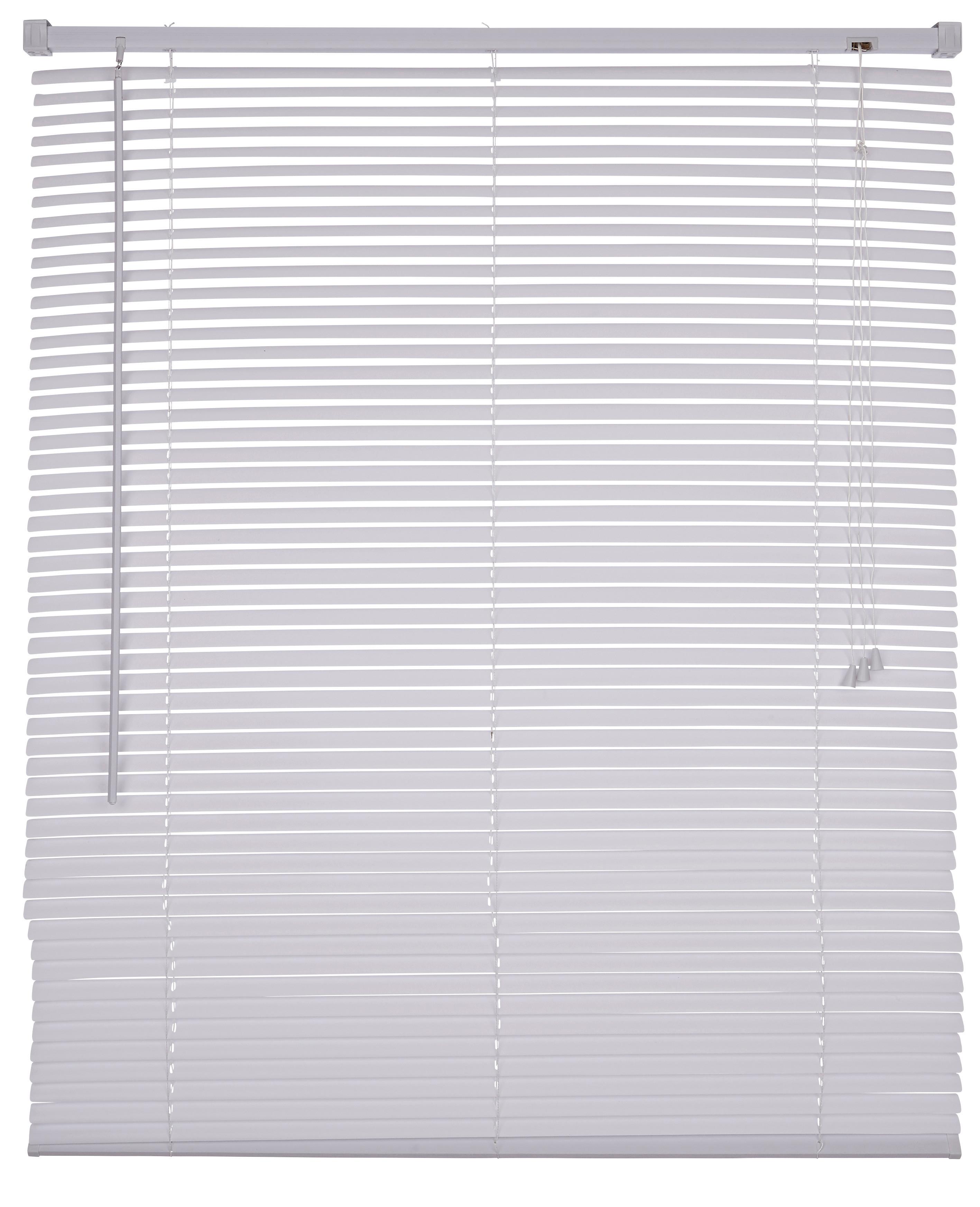 Jalousie Astrid 40x120 cm Kunststoff Weiß Schnurzug - Weiß, KONVENTIONELL, Kunststoff/Metall (40/120cm) - Ondega