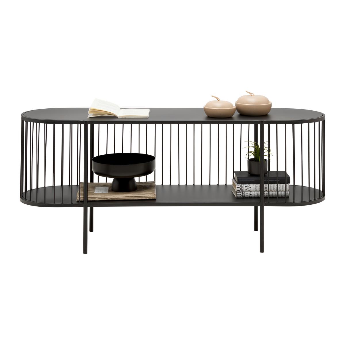 NÍZKÁ KOMODA TIAGO -EXKLUSIV- - černá, Lifestyle, kov (120/54/34cm) - Mömax