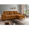 Eckschlafsofa Zona, Goldfarben S: 237x143 Cm - Goldfarben/Schwarz, KONVENTIONELL, Textil (237/143cm) - Livetastic