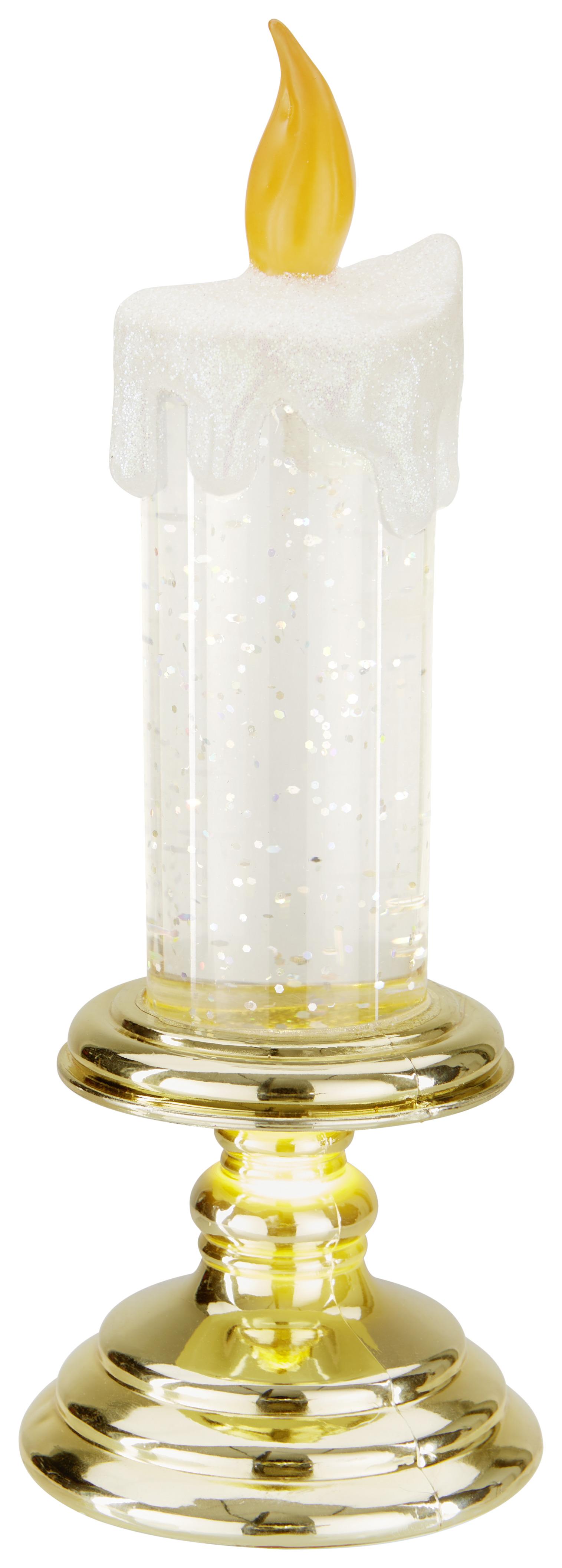 LED-Dekoleuchte Ramona Kerze mit Halter - Klar, ROMANTIK / LANDHAUS, Kunststoff (7/7/19,5cm) - James Wood