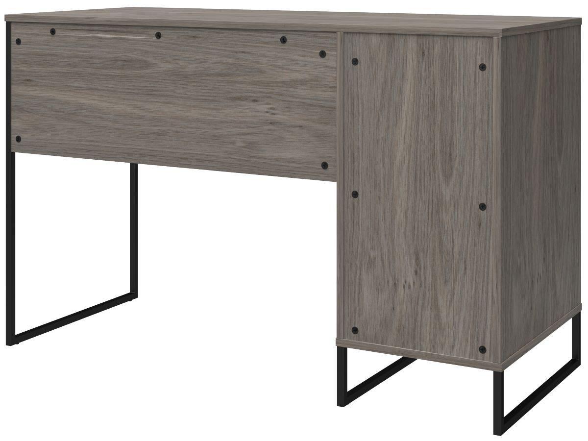 Scheibtisch Purdue Grau B: 76 cm - Schwarz/Braun, Design, Holzwerkstoff/Metall (121/76/50cm) - MID.YOU
