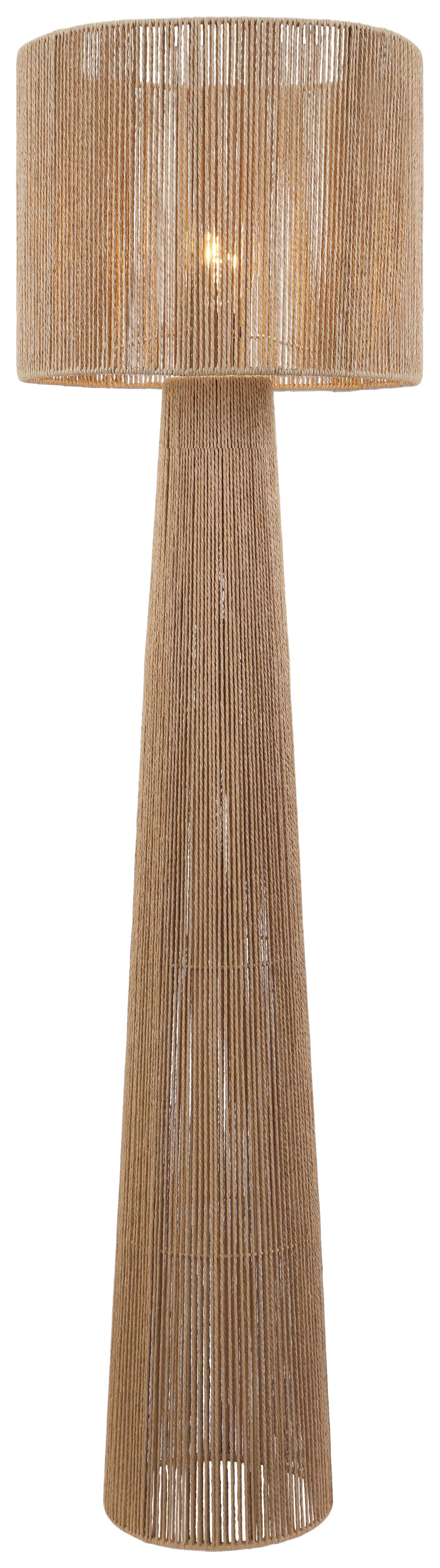 Stehleuchte Zitr - Braun, MODERN, Papier/Metall (35/140cm)