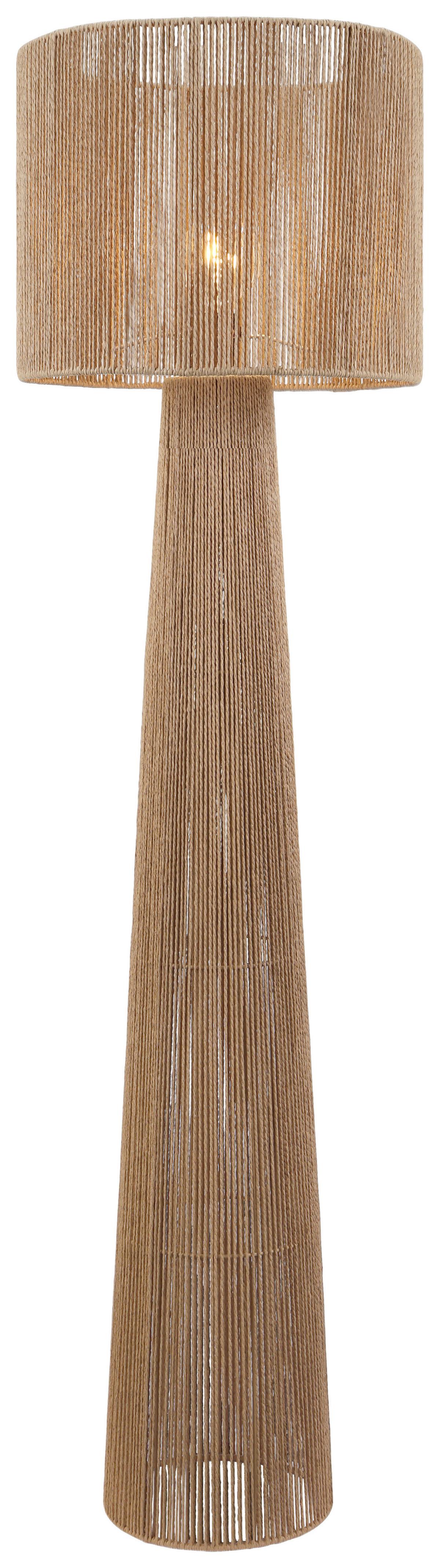 Stehleuchte Zitr - Braun, MODERN, Papier/Metall (35/140cm)