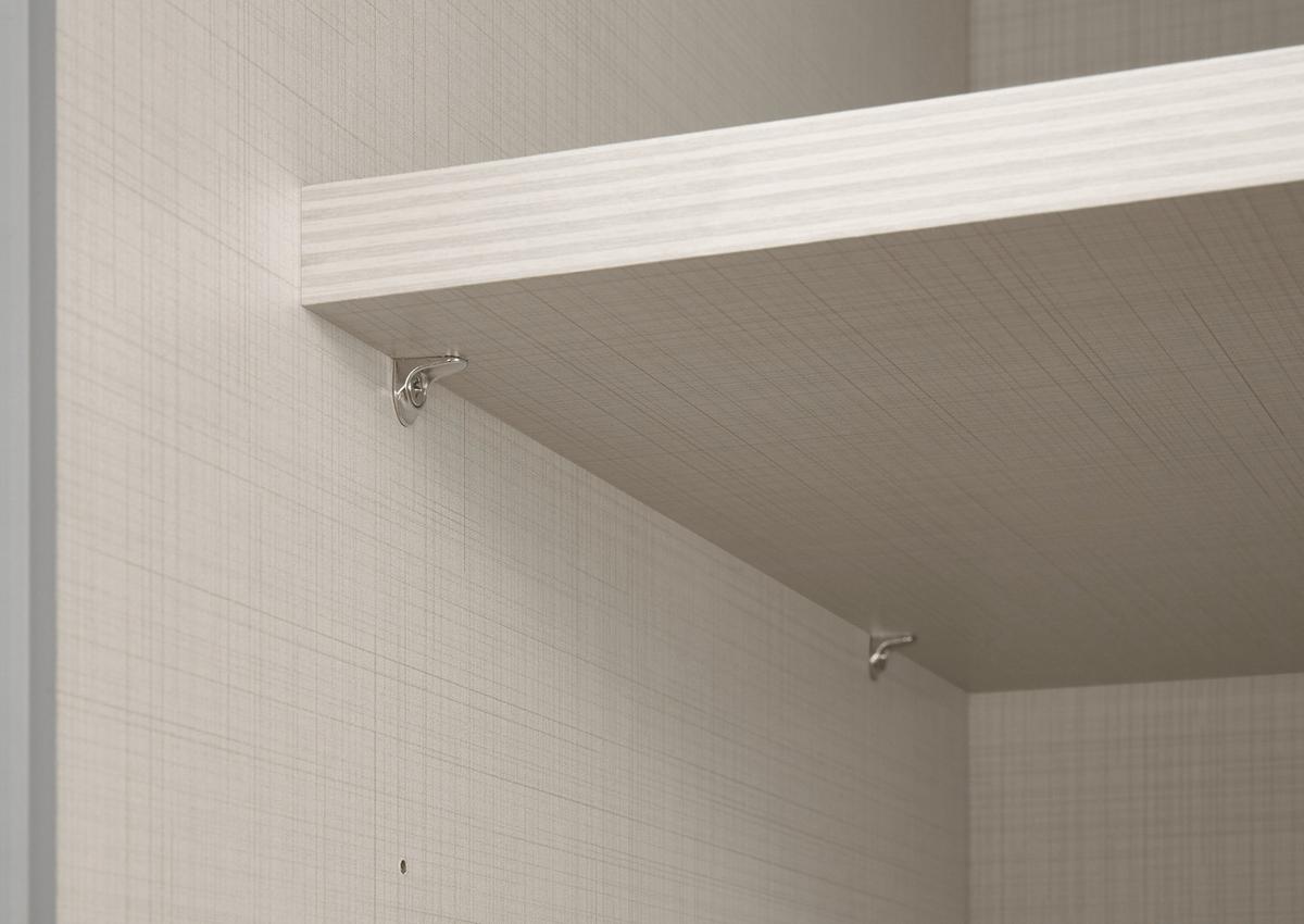 Šatní skříň LUMOS, šířka 298 cm - pískové barvy/barvy hliníku, Konvenční, kov/kompozitní dřevo (298/222/68cm)