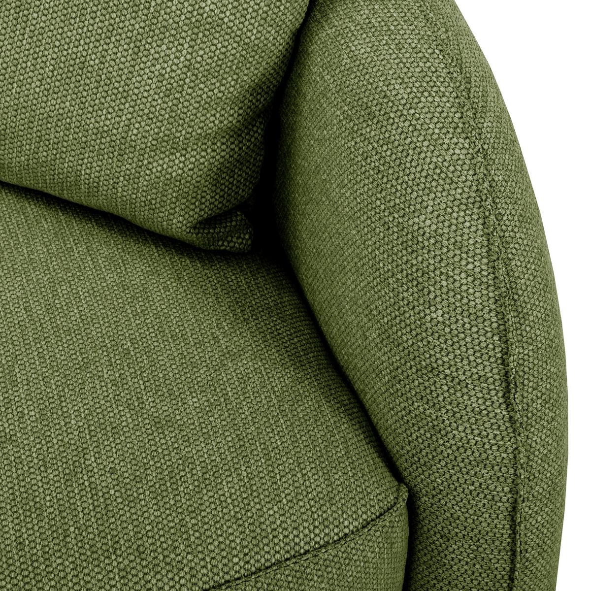 3-sitzer-sofa Bari - Schwarz/Olivgrün, Basics, Textil (215/89/100cm) - P & B