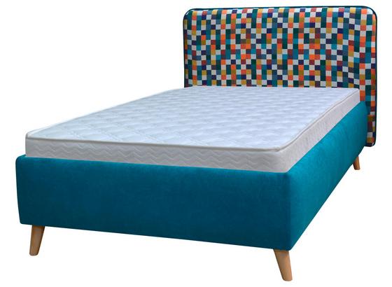 Čalúnená Posteľ Naneta Pv 2 Š. 120 - viacfarebná/tyrkysová, Trend, drevo/textil (133/109/215cm) Čalúnená Posteľ Naneta Pv 2 Š. 120 - viacfarebná/tyrkysová, Trend, drevo/textil (133/109/215cm)