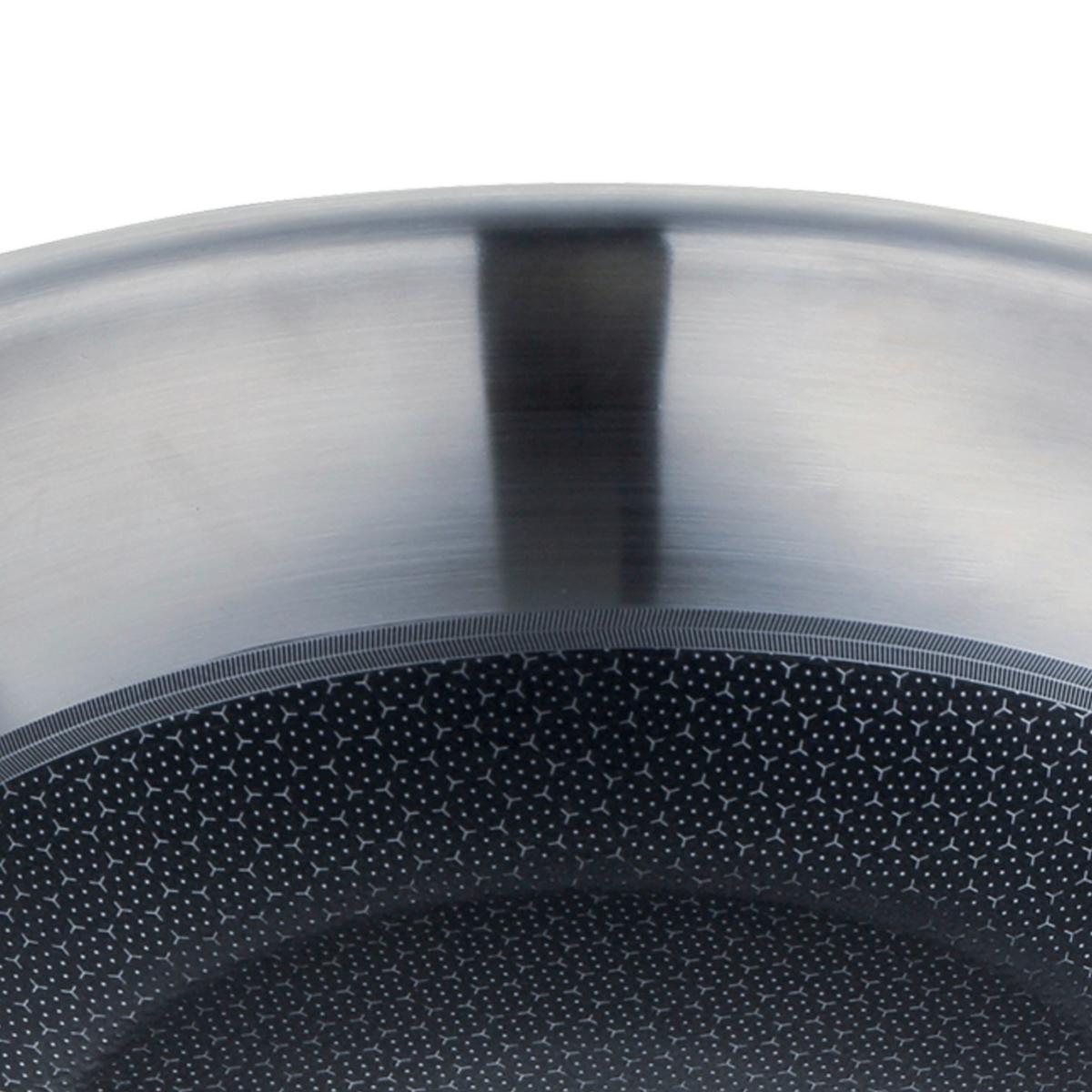 Wok Hi-Tech 3 Ø 53 cm Edelstahl Antihaftbeschichtet - Edelstahlfarben/Schwarz, Basics, Metall (53/29,5/9cm) - Masterpro
